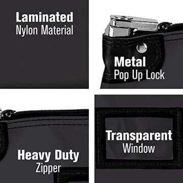 BankSupplies Laminated Nylon Locking Deposit Bag - Secure & Durable Designs