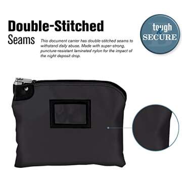 Secure Laminated Nylon Locking Deposit Bag with Keys