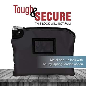 Secure Laminated Nylon Locking Deposit Bag with Keys