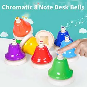 ENNBOM Desk Bells - 8 Notes Colorful Musical Instrument for Kids