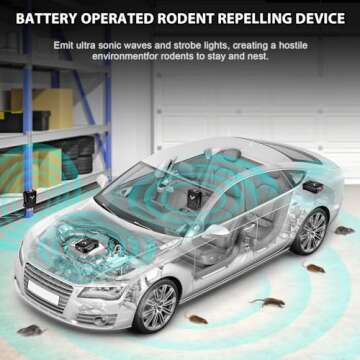 Loraffe Ultrasonic Rodent Repellent for Vehicle and Home Protection