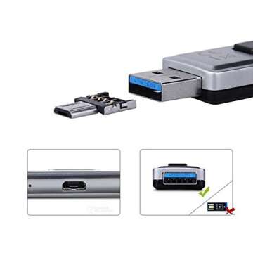 chenyang 5 Pack Micro USB OTG Adapter Micro USB Male to USB 2.0 Female Ultra Mini Size Connector Adapter