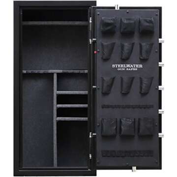 STEELWATER GUN SAFES New and Improved Steelwater Heavy Duty 20 Long Gun Fire Protection for 60 Minut...