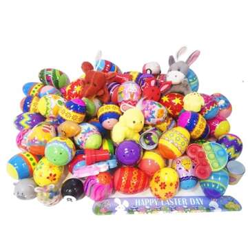 Prefilled Colorful Easter Eggs with Fidget Toys for Kids