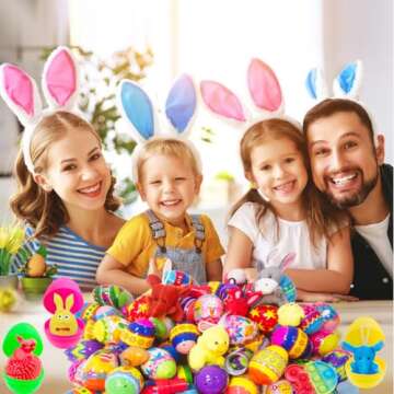 Prefilled Colorful Easter Eggs with Fidget Toys for Kids