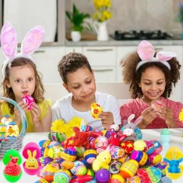 Prefilled Colorful Easter Eggs with Fidget Toys for Kids