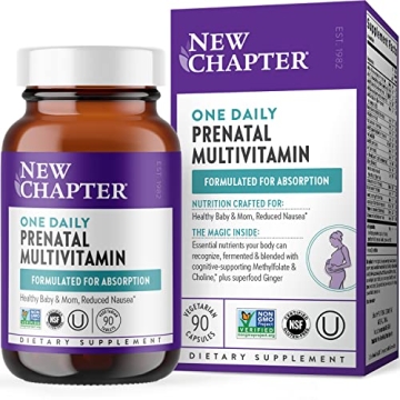 New Chapter Prenatal Vitamins - One Daily Multivitamin with Methylfolate & Choline for Healthy Mom &...