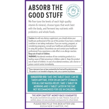 New Chapter Prenatal Vitamins, One Daily Supplement for Health