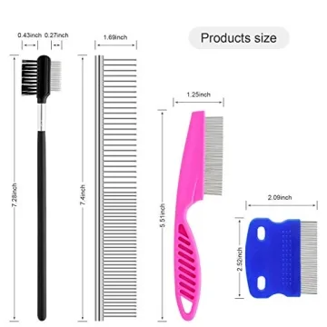 GUBCUB Pets Grooming Comb Kit for Small Dogs and Puppies