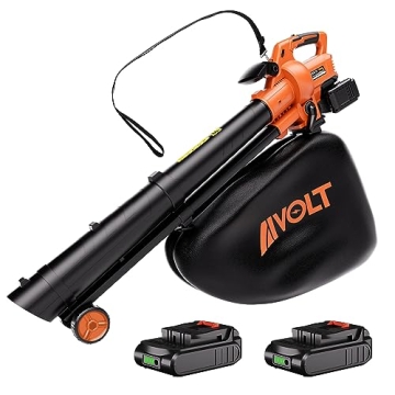 AIVOLT Cordless Leaf Blower Vacuum - 40v Leaf Vacuum 600CFM 150MPH 3 in 1 Leaf Blower, Vacuum, Mulch...