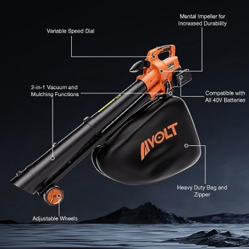 AIVOLT Cordless Leaf Blower Vacuum 3-in-1 Tool Efficiency