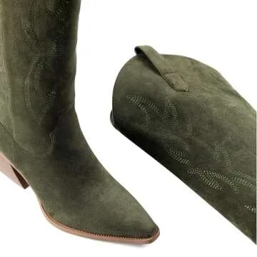 Stylish iiimmu Knee High Cowboy Boots for Women