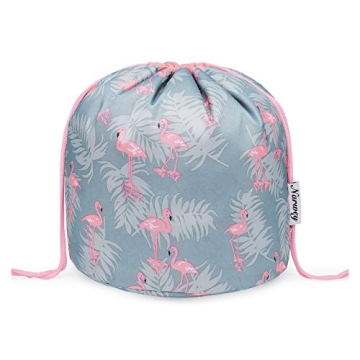 Stylish Barrel Drawstring Makeup Bag for Travel & Organization