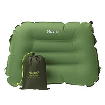 Marmot Unisex Inflatable Pillow, Green Lichen, One Size