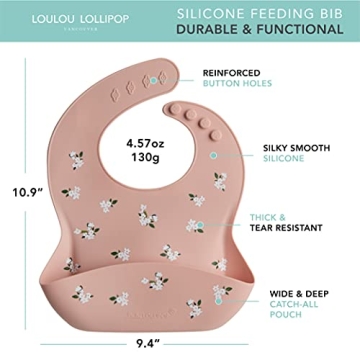 Loulou Lollipop Silicone Feeding Bib for Babies 3-36 Months