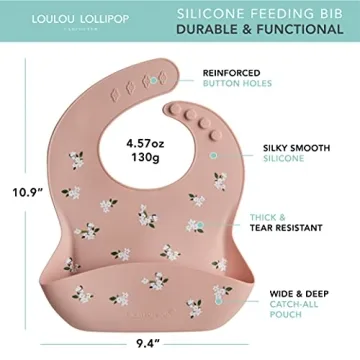 Loulou Lollipop Silicone Feeding Bib for Babies 3-36 Months