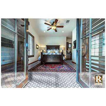 Rustico Cement Tile 8x8 Gray/White Pack of 13