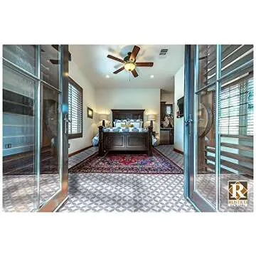 Rustico Cement Tile 8x8 Gray/White Pack of 13