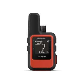 Garmin inReach Mini 2 Satellite Communicator, Lightweight Compact Rugged Design, Portable GPS Handheld for Hiking, Two-Way Text Messaging Device Bundle with Accessories (Flame Red)