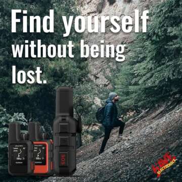 Garmin inReach Mini 2 Satellite Communicator, Lightweight Compact Rugged Design, Portable GPS Handheld for Hiking, Two-Way Text Messaging Device Bundle with Accessories (Flame Red)