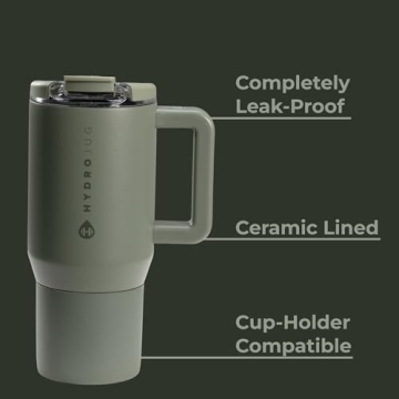 HydroJug 20 oz Ceramic-Lined Leak-Resistant Travel Mug