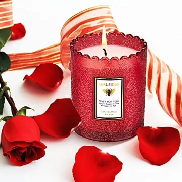 Z-LUYUJIN Rose Vanilla Candle - Perfect Gift for All Occasions
