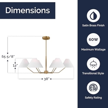 Scott Living 6-Light Transitional Chandelier for Home Decor