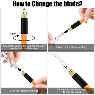 Mini Hand Saw Model Tools Modelling Knife Hobby DIY Craft Razor Saw Hacksaw Tool Kit with 9 Pieces Craft Blades for Plastic Models Tight Spaces Precise Cuts