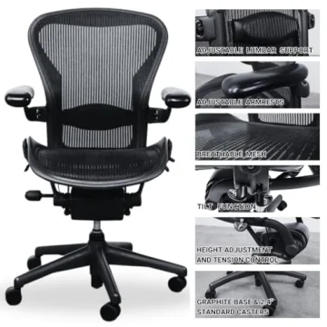 Herman Miller Aeron Office Chair - Adjustable, Renewed Elegance