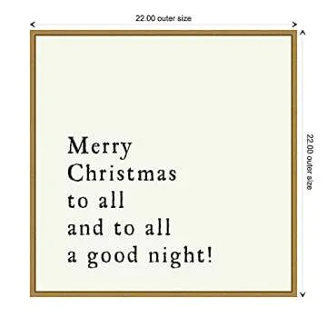 Amanti Art Framed Canvas Wall Art 22x22 Merry Christmas To All Portfolio, Framed Wall Art Canvas, Holidays Artwork, Modern Contemporary Decor, Medium Painting for Living Room, Bedroom