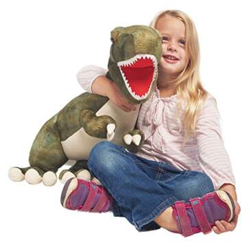 PREXTEX 24" Giant Plush Dinosaur T-Rex Jumbo Cuddly Soft Dinosaur Toys for Kids