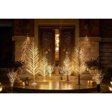 Hairui 4FT LED Lighted White Tree for Holidays