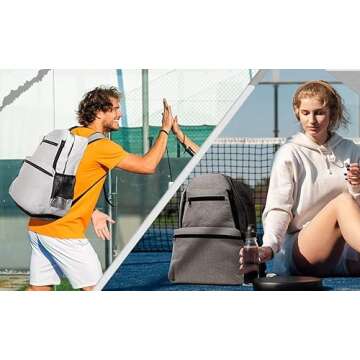 Durable BALLER TM Pickleball Bag for Men and Women