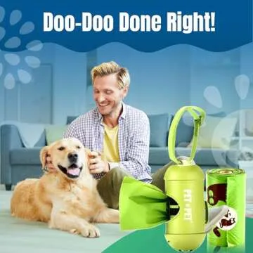 Pet N Pet 720 Counts, Unscented Dog Poop Bags Rolls, 38% Plant Based & 62% PE Poop Bags For Dogs with Dispenser, 48 Rolls Extra Thick Dog Waste Bag, Doggie Poo Bag