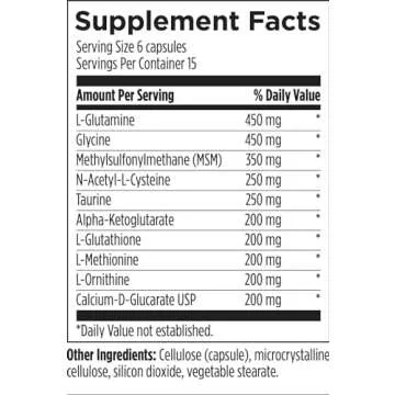 Designs for Health Amino-D-Tox - Amino Acid Detox + Liver Cleanse Support - Supplement Blend with Glycine, Calcium D Glucarate, NAC + More - Non-GMO (90 Capsules)