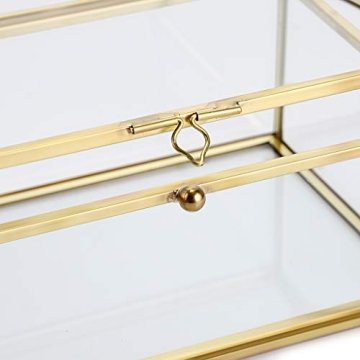 Hipiwe Vintage Glass Keepsake Box for Elegant Storage