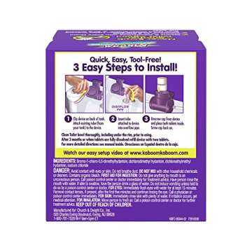 Kaboom Scrub Free! Toilet Bowl Cleaner System with 2 Refills