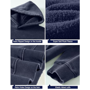 Dnzzs Womens Oversized Acid Wash Hoodie for Comfort