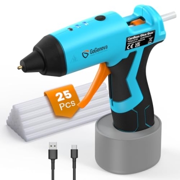 GoGonova Cordless Hot Glue Gun with Fast Preheating and Rechargeable Battery