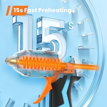 GoGonova Cordless Glue Gun - 15s Heat Up, Safe & Easy to Use