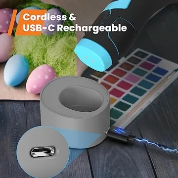 GoGonova Cordless Glue Gun - 15s Heat Up, Safe & Easy to Use