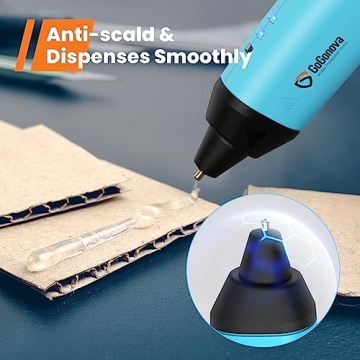 GoGonova Cordless Glue Gun - 15s Heat Up, Safe & Easy to Use