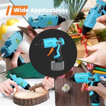 GoGonova Cordless Glue Gun - 15s Heat Up, Safe & Easy to Use