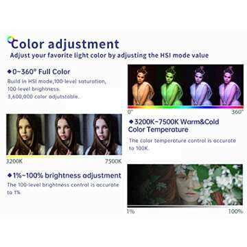 Handheld RGB LED Tube Light with App Control and Dimming