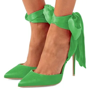 FSJ Women Green Strappy High Heels Sandal - Stylish Comfort