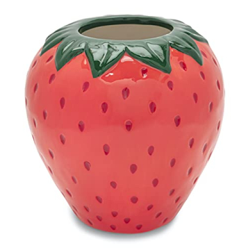 ban.do Strawberry Vase - Cute Decorative Ceramic Vase