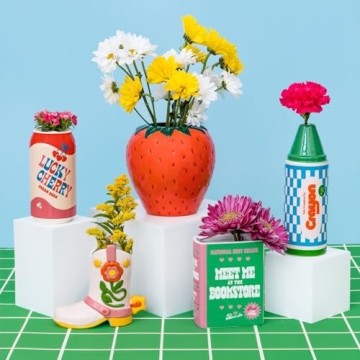 ban.do Strawberry Vase - Cute Decorative Ceramic Vase