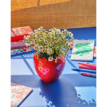 ban.do Strawberry Vase - Cute Decorative Ceramic Vase