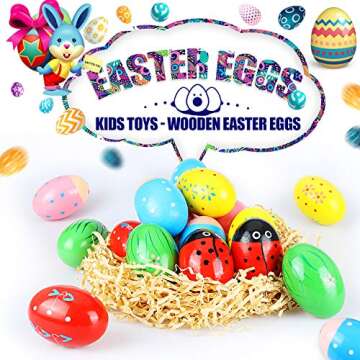 Easter Eggs, Touber Maracas Egg Shakers for Kids Easter Toys for Babies Easter Gifts for Toddler Toys for 3 4 5 Year Old Boys Girls Gifts for 3-5 Year Old Boys Girls Easter Basket Stuffers for Kids