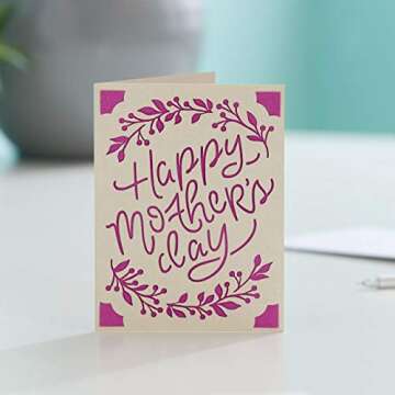 Cricut 2007142 Joy Insert Cards - DIY greeting card for Baby Shower, Birthday, and Wedding - Cream/Gold Glitter, 10 ct